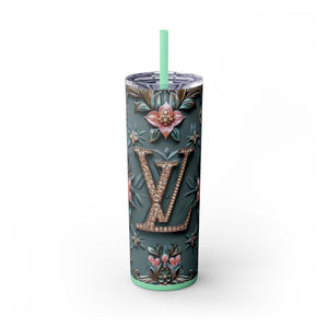 Floral 3D Stainless Steel Tumbler