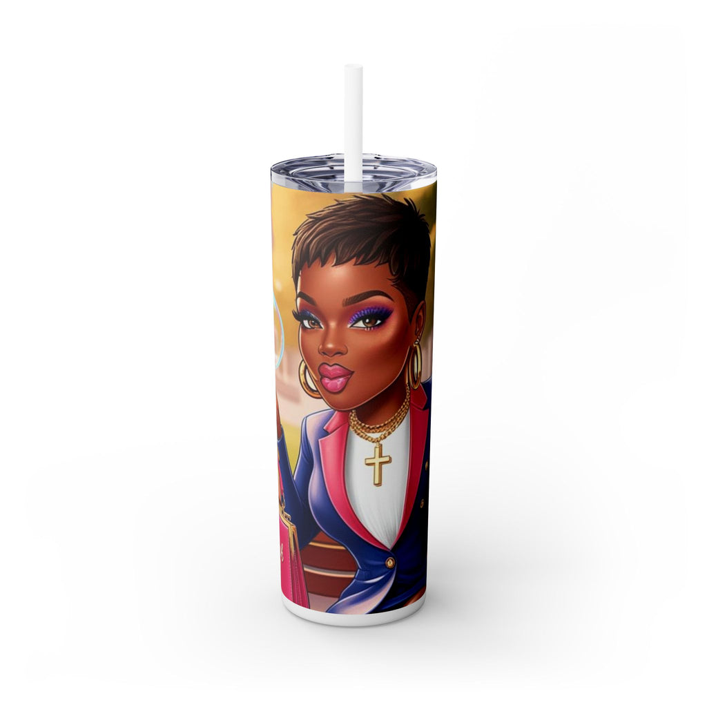 Church Girl Boss Lady Insulated Tumbler, Skinny Tumbler with Straw, 20oz, Gift for Her, Birthday Wedding Bridal Shower Favors, Anniversary