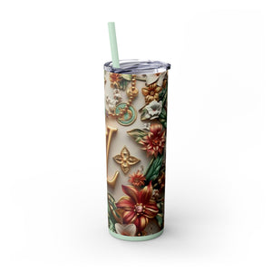Floral 3D Stainless Steel Tumbler