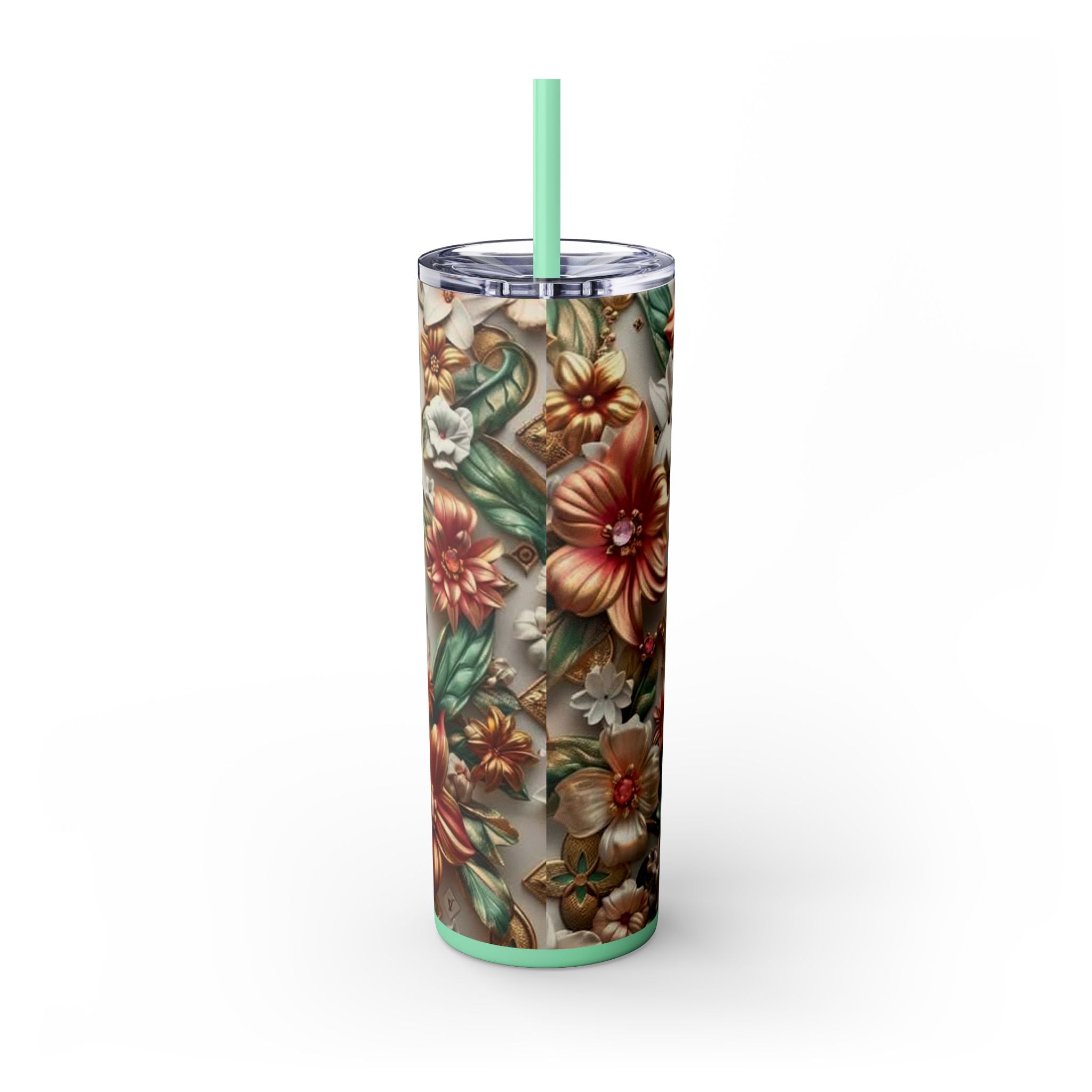 Floral 3D Stainless Steel Tumbler