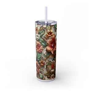 Floral 3D Stainless Steel Tumbler