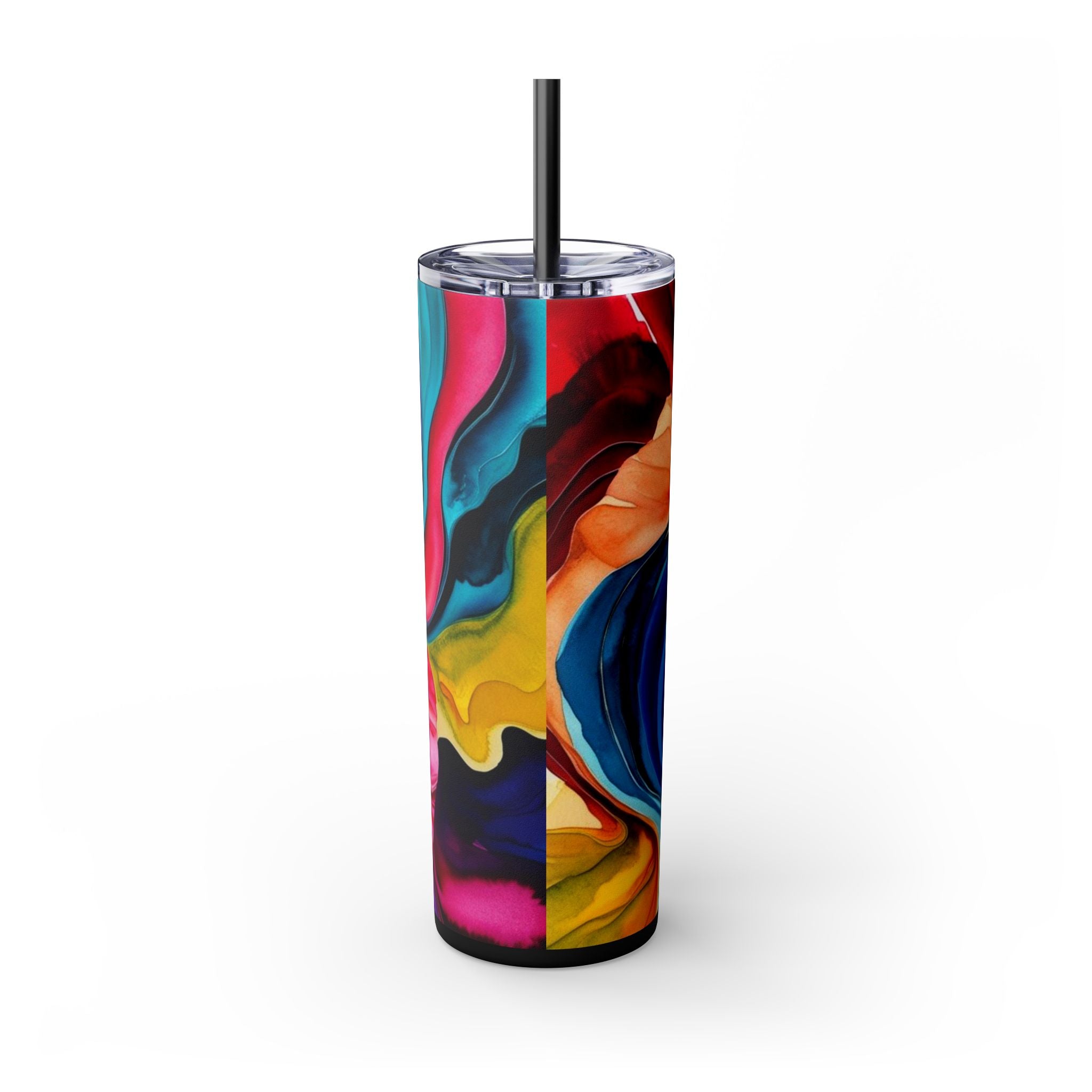 Vibrant WaterColor Skinny Tumbler, Summer Drinkware, Spring Break Cup, Weekend Getaway Mug, Girls Trip Gift, Bridal Shower Present, Birthday
