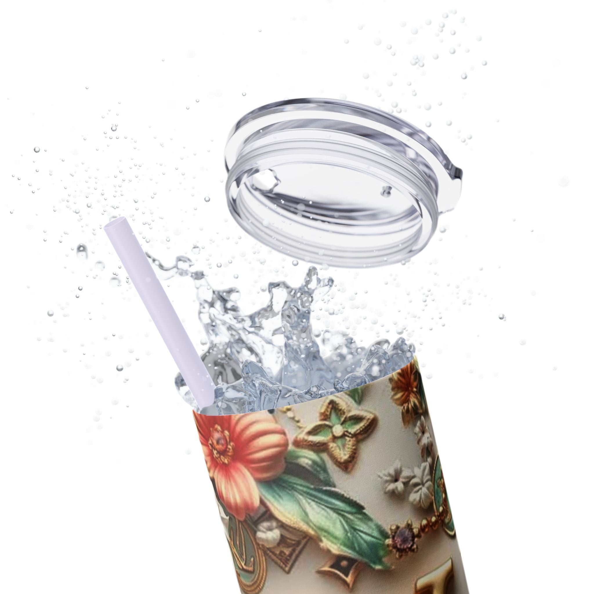 Floral 3D Stainless Steel Tumbler