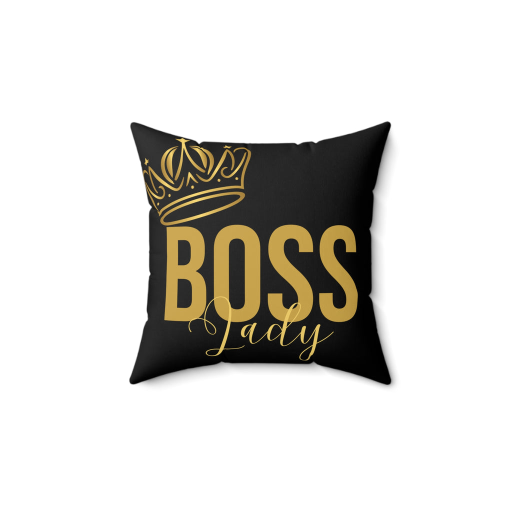 "Boss Lady" - Gold, Throw Pillow