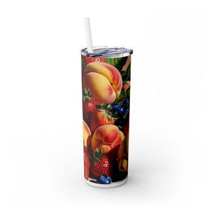 Tropical Fruit Tumbler, 20oz Insulated Tumbler, Vacation Summer Cup, Spring Break Gift for Her, Girls Trip Tropical Tumbler, Beach Vacation