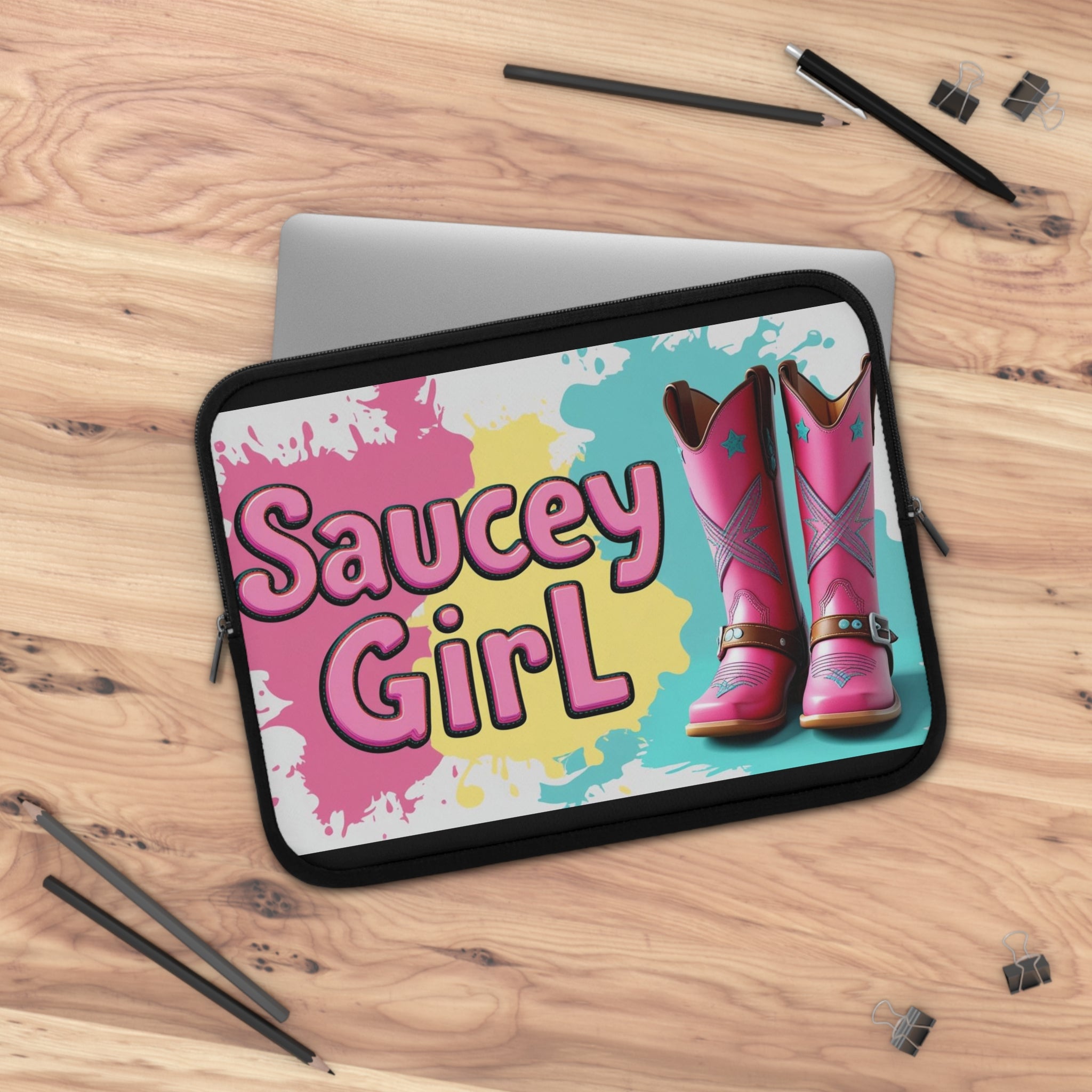 Saucy Girl Laptop Sleeve - Stylish Tech Accessory for Students and Professionals, Perfect Gift for Birthdays, Back to School, Holidays