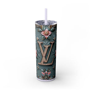 Floral 3D Stainless Steel Tumbler