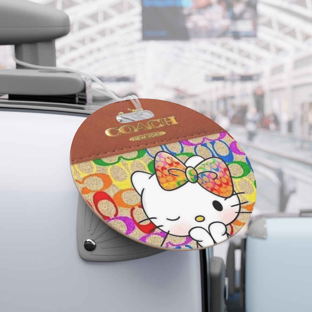 Cute Cat Luggage Tags | Travel Accessories, Summer Vacation, Gift Idea for Cat Lovers, Personalized Bag Tags, Fun Travel Gear