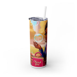 Church Girl Boss Lady Insulated Tumbler, Skinny Tumbler with Straw, 20oz, Gift for Her, Birthday Wedding Bridal Shower Favors, Anniversary