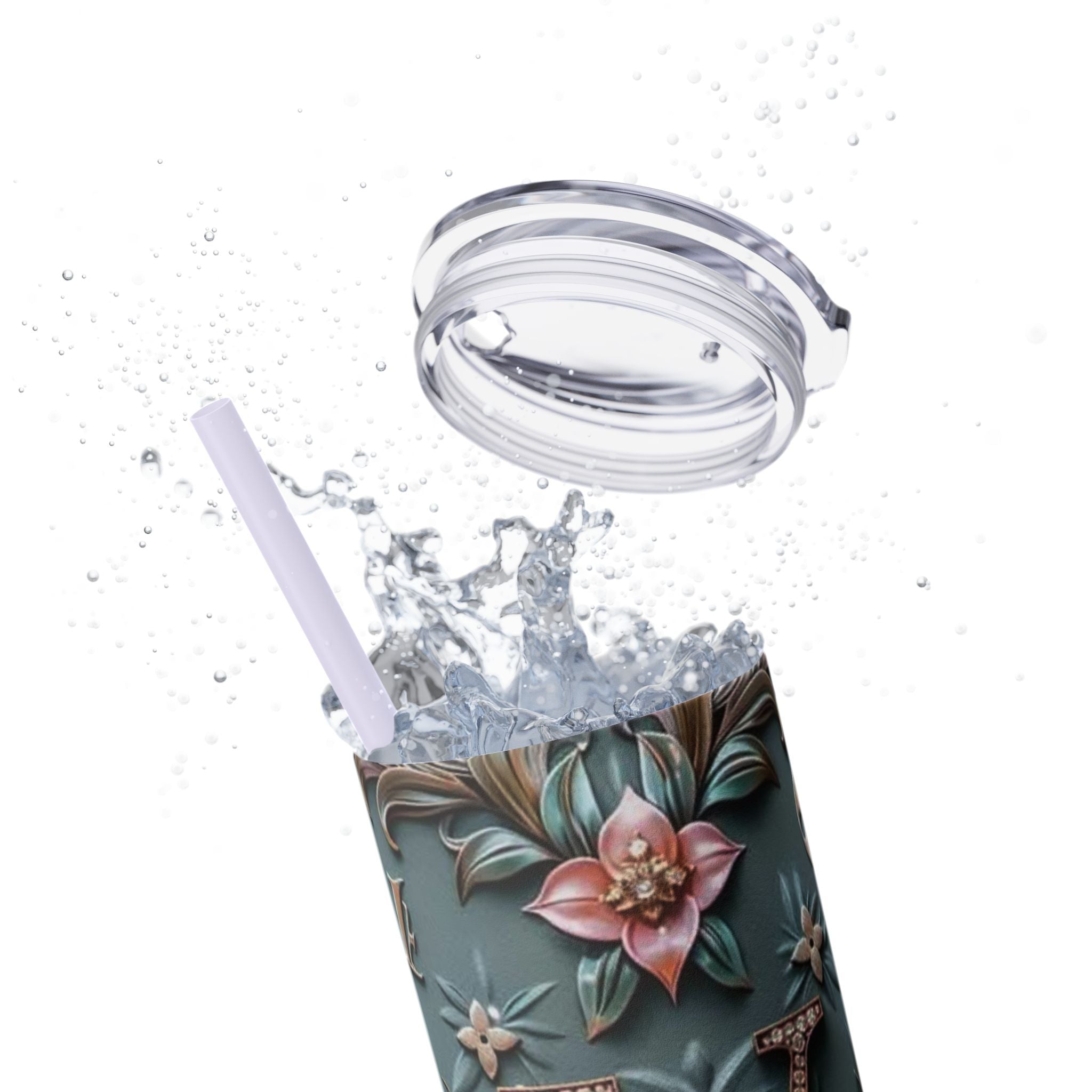 Floral 3D Stainless Steel Tumbler