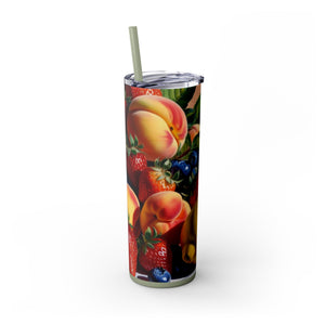 Tropical Fruit Tumbler, 20oz Insulated Tumbler, Vacation Summer Cup, Spring Break Gift for Her, Girls Trip Tropical Tumbler, Beach Vacation