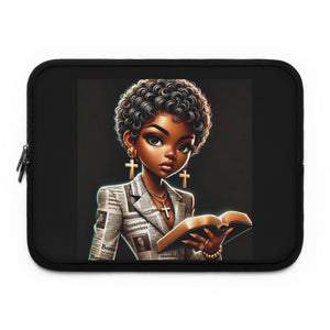 Pray Laptop Sleeve | Inspirational Tech Accessory, Prayer Gift, Christian Laptop Cover, Floral Design, Stylish Computer Sleeve