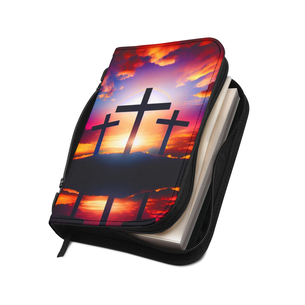 Sunset Cross Bible Cover | Christian Gifts | Church Accessories | Religious Journal Case | Faith-Based Devotional Holder