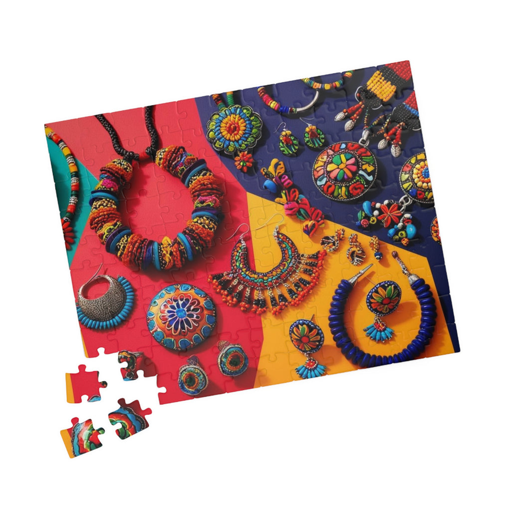 Jigsaw Puzzle, Mexican Style Puzzles, 252-piece Puzzle, Folk Art Jigsaw, Fun Cinco de Mayo Activity, Unique Day of the Dead Gift