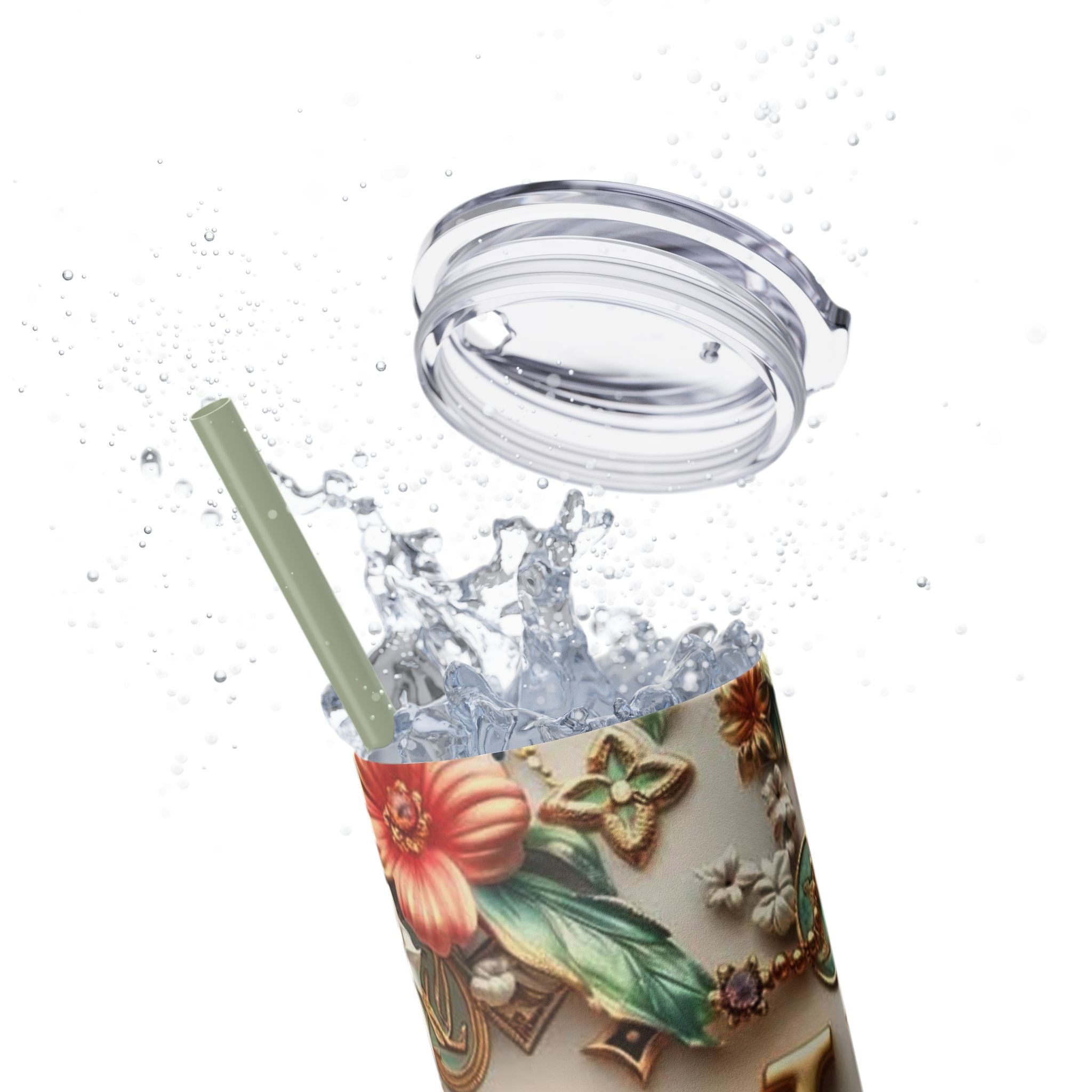 Floral 3D Stainless Steel Tumbler