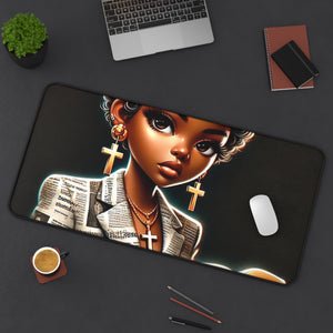 Inspirational Desk Mat Mousepad Decor Office Supply Desktop Design Gift African-American Graphic Design Gift idea Desk Mat padding