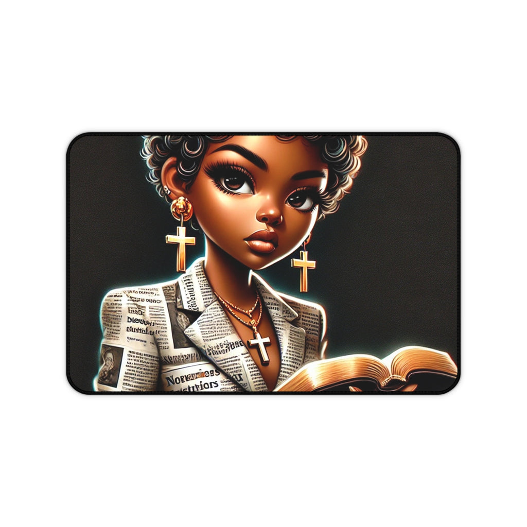 Inspirational Desk Mat Mousepad Decor Office Supply Desktop Design Gift African-American Graphic Design Gift idea Desk Mat padding