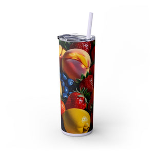 Tropical Fruit Tumbler, 20oz Insulated Tumbler, Vacation Summer Cup, Spring Break Gift for Her, Girls Trip Tropical Tumbler, Beach Vacation