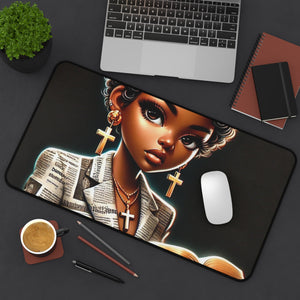 Inspirational Desk Mat Mousepad Decor Office Supply Desktop Design Gift African-American Graphic Design Gift idea Desk Mat padding