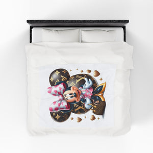 Minnie Mouse Velveteen Plush Blanket, Cozy Throw for Kids, Ideal Gift for Birthdays, Cute Home Decor, Disney Lovers