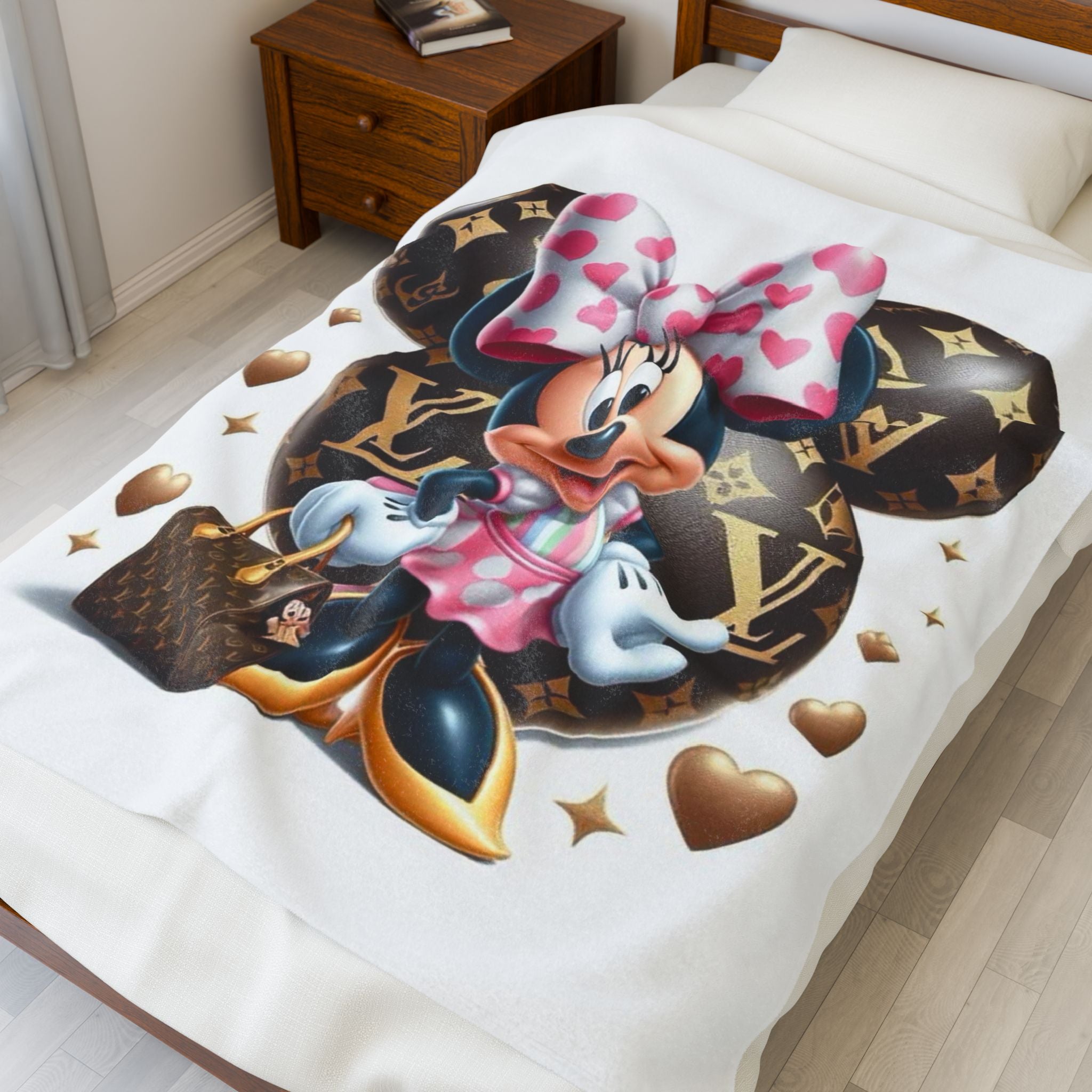 Minnie Mouse Velveteen Plush Blanket, Cozy Throw for Kids, Ideal Gift for Birthdays, Cute Home Decor, Disney Lovers