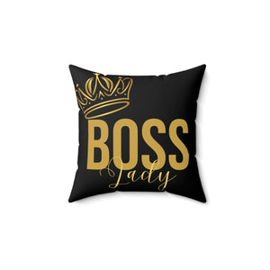 "Boss Lady" - Gold, Throw Pillow