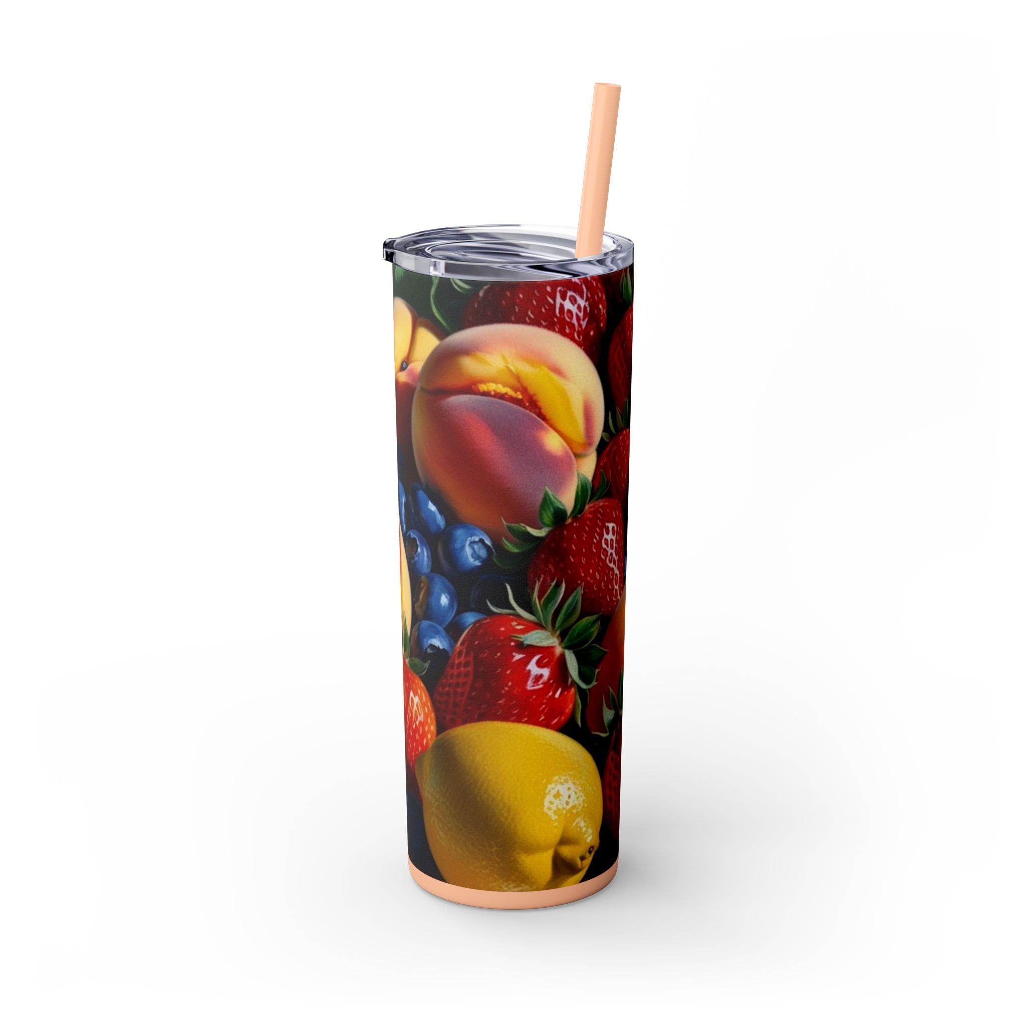 Tropical Fruit Tumbler, 20oz Insulated Tumbler, Vacation Summer Cup, Spring Break Gift for Her, Girls Trip Tropical Tumbler, Beach Vacation