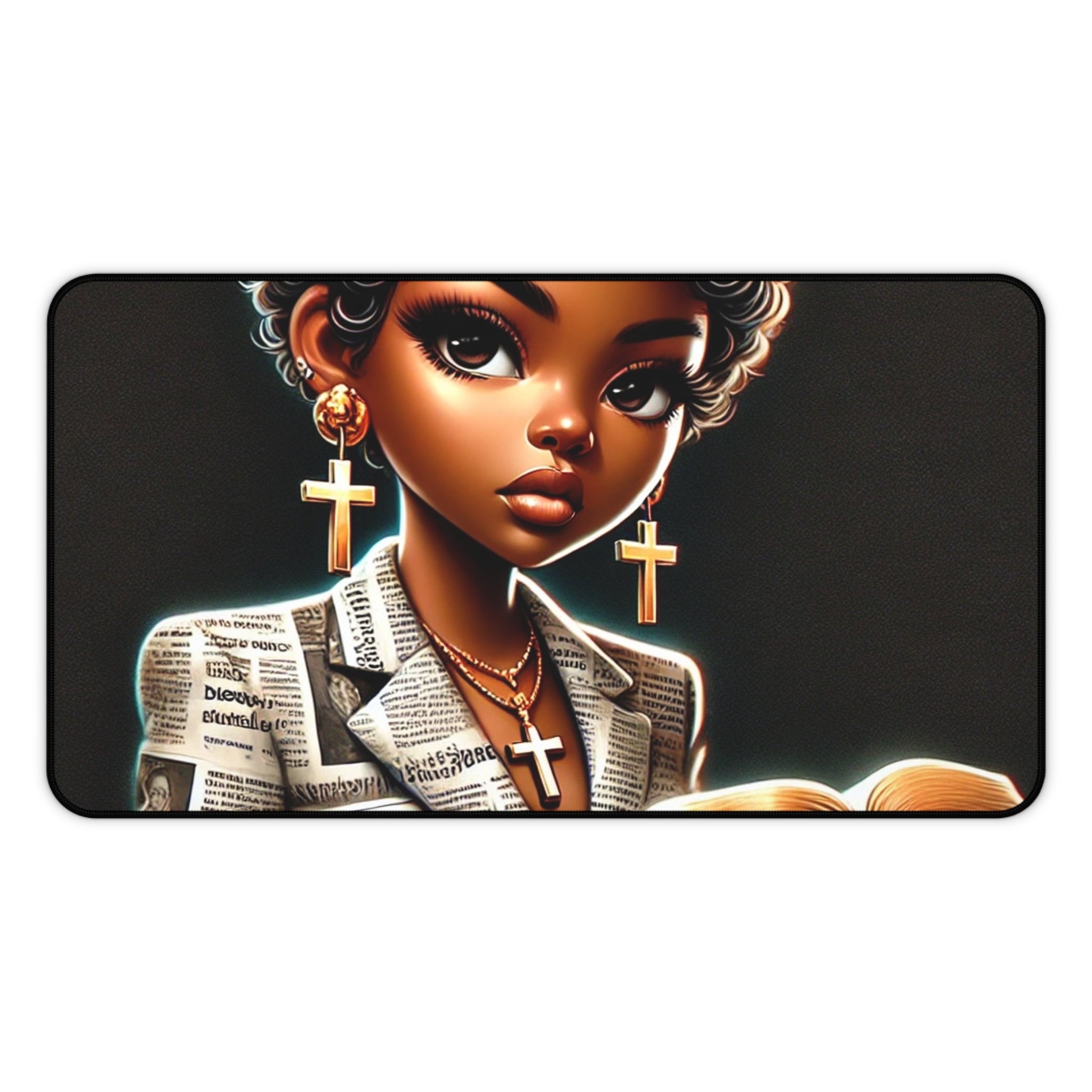Inspirational Desk Mat Mousepad Decor Office Supply Desktop Design Gift African-American Graphic Design Gift idea Desk Mat padding