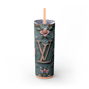 Floral 3D Stainless Steel Tumbler