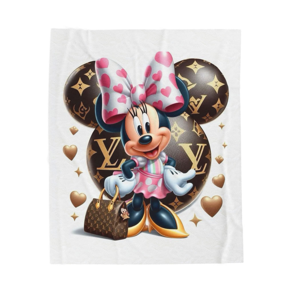 Minnie Mouse Velveteen Plush Blanket, Cozy Throw for Kids, Ideal Gift for Birthdays, Cute Home Decor, Disney Lovers