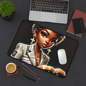 Inspirational Desk Mat Mousepad Decor Office Supply Desktop Design Gift African-American Graphic Design Gift idea Desk Mat padding