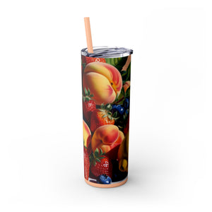 Tropical Fruit Tumbler, 20oz Insulated Tumbler, Vacation Summer Cup, Spring Break Gift for Her, Girls Trip Tropical Tumbler, Beach Vacation