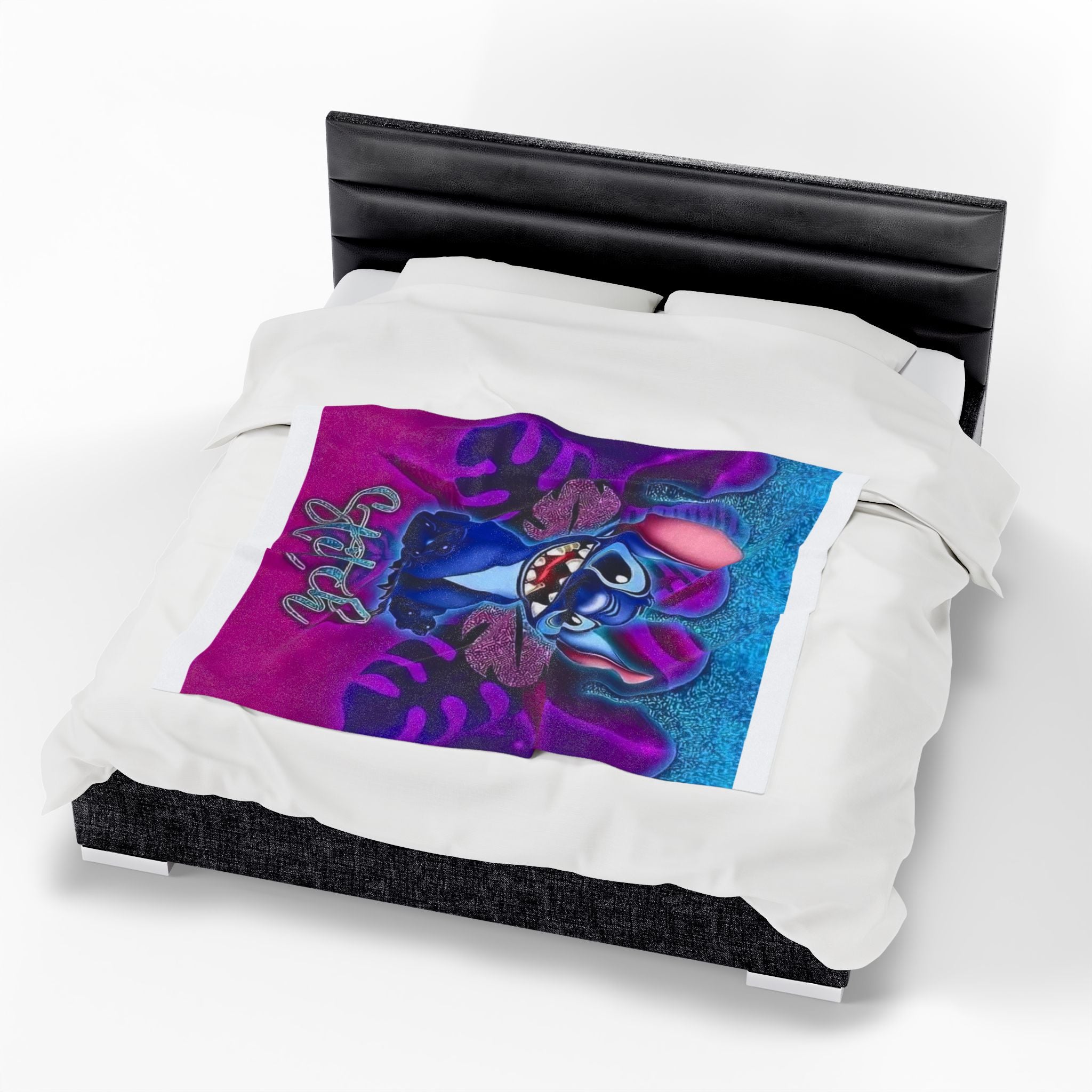 Stitch-Inspired Velveteen Plush Blanket - Cozy Home Decor, Perfect Gift for Kids & Fans, Ideal for Birthdays & Holidays, Snuggle Blanket