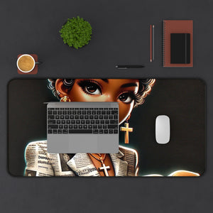 Inspirational Desk Mat Mousepad Decor Office Supply Desktop Design Gift African-American Graphic Design Gift idea Desk Mat padding