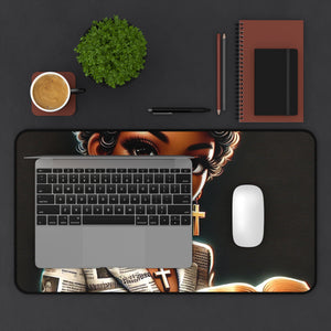 Inspirational Desk Mat Mousepad Decor Office Supply Desktop Design Gift African-American Graphic Design Gift idea Desk Mat padding