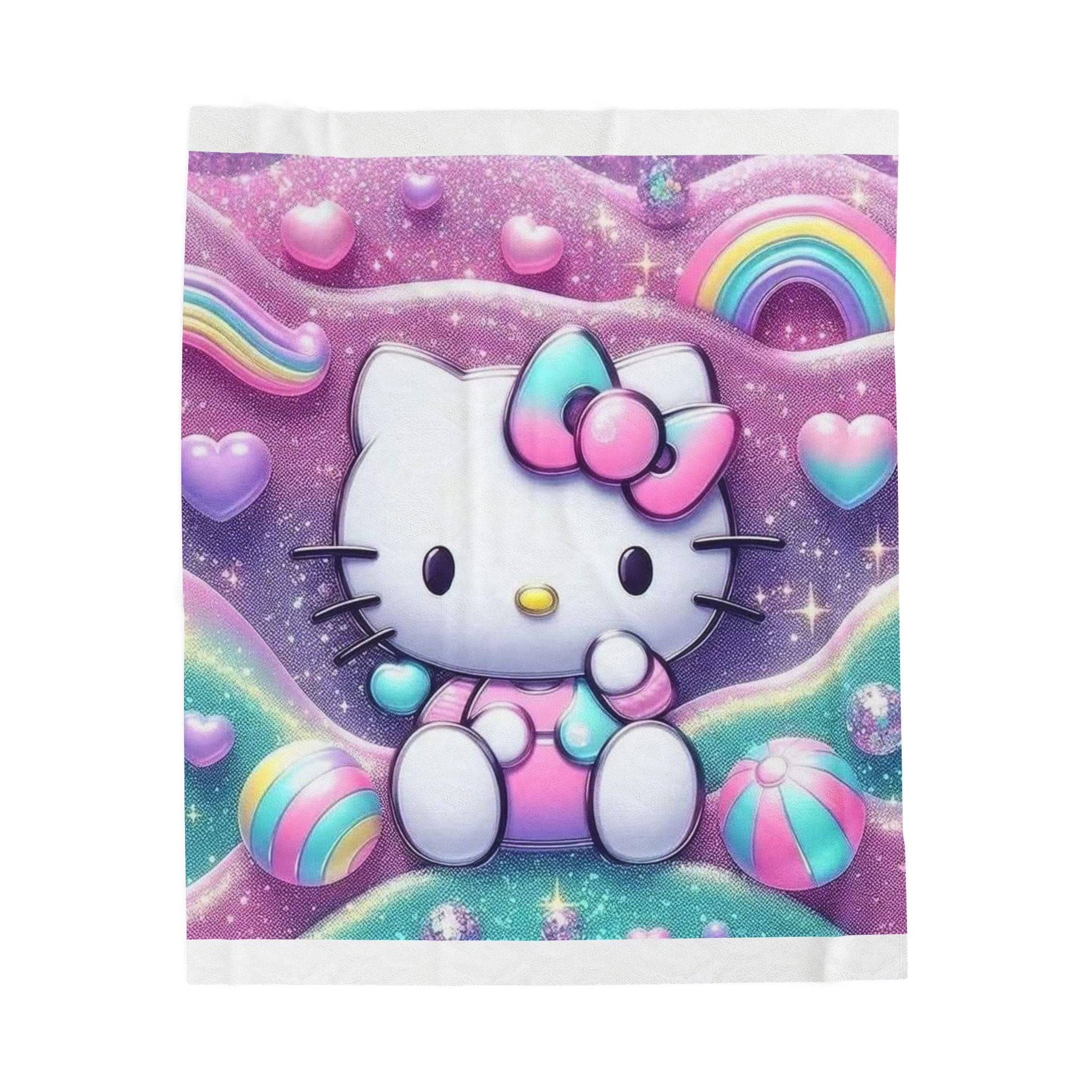 Hello Kitty Plush Blanket - Soft, Cozy, Warm Throw for Kids, Nursery Decor, Birthday Gift, Valentine's Day Comfort, Cute Room Accent