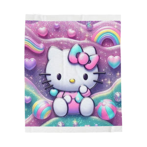 Hello Kitty Plush Blanket - Soft, Cozy, Warm Throw for Kids, Nursery Decor, Birthday Gift, Valentine's Day Comfort, Cute Room Accent