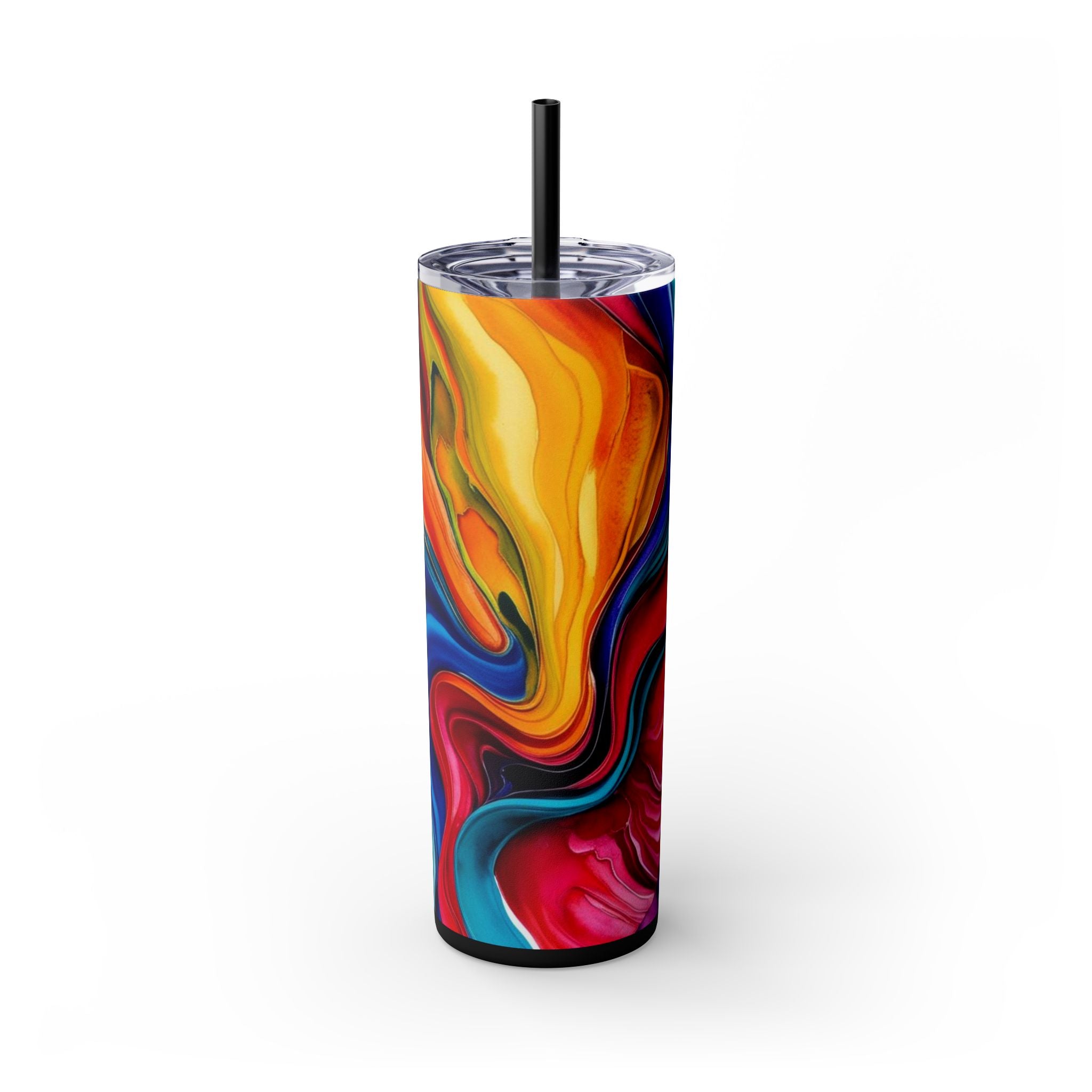 Vibrant WaterColor Skinny Tumbler, Summer Drinkware, Spring Break Cup, Weekend Getaway Mug, Girls Trip Gift, Bridal Shower Present, Birthday