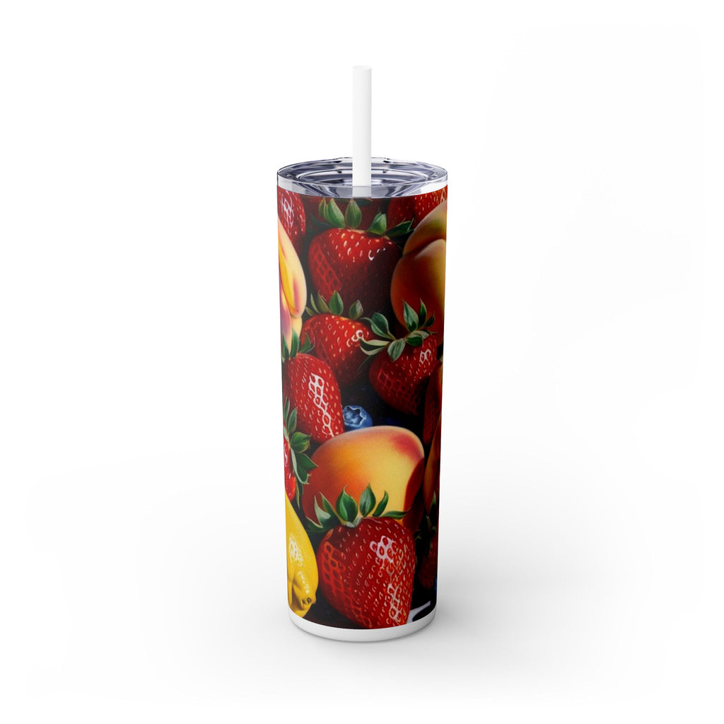 Tropical Fruit Tumbler, 20oz Insulated Tumbler, Vacation Summer Cup, Spring Break Gift for Her, Girls Trip Tropical Tumbler, Beach Vacation