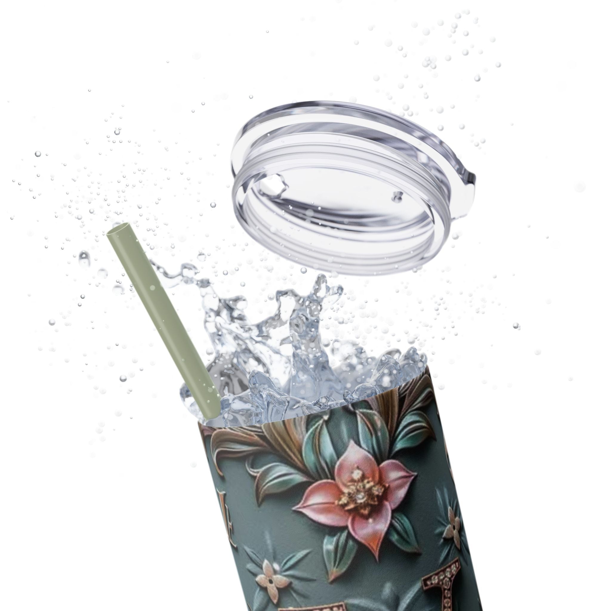 Floral 3D Stainless Steel Tumbler