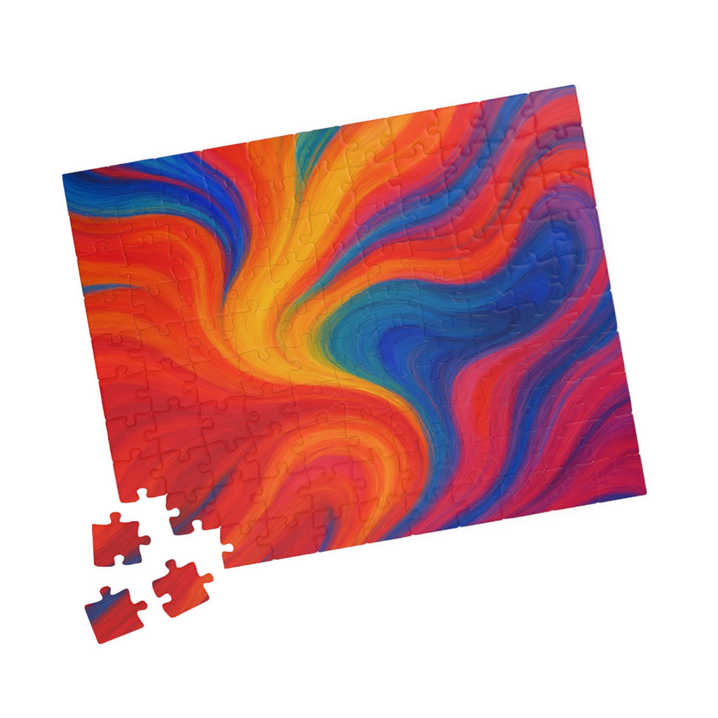 Watercolor Art Jigsaw Puzzle, Adult & Kids Game Night Activity, Sensory Games,