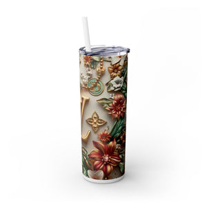 Floral 3D Stainless Steel Tumbler