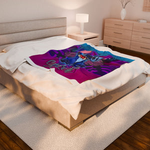 Stitch-Inspired Velveteen Plush Blanket - Cozy Home Decor, Perfect Gift for Kids & Fans, Ideal for Birthdays & Holidays, Snuggle Blanket
