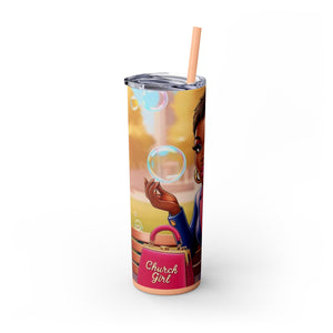 Church Girl Boss Lady Insulated Tumbler, Skinny Tumbler with Straw, 20oz, Gift for Her, Birthday Wedding Bridal Shower Favors, Anniversary