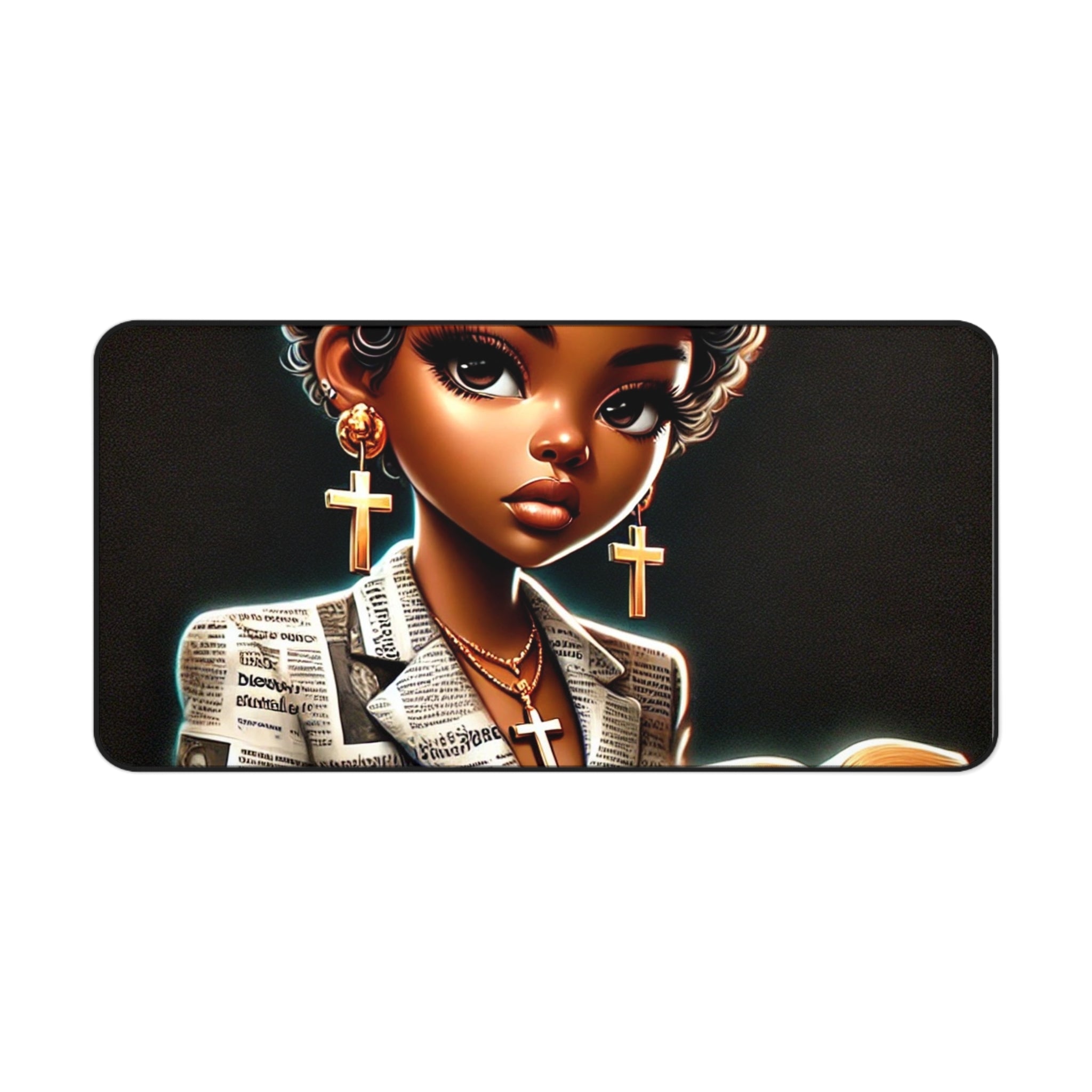 Inspirational Desk Mat Mousepad Decor Office Supply Desktop Design Gift African-American Graphic Design Gift idea Desk Mat padding