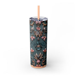 Floral 3D Stainless Steel Tumbler