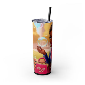 Church Girl Boss Lady Insulated Tumbler, Skinny Tumbler with Straw, 20oz, Gift for Her, Birthday Wedding Bridal Shower Favors, Anniversary