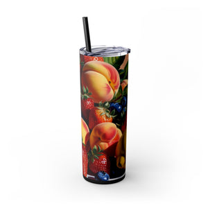 Tropical Fruit Tumbler, 20oz Insulated Tumbler, Vacation Summer Cup, Spring Break Gift for Her, Girls Trip Tropical Tumbler, Beach Vacation