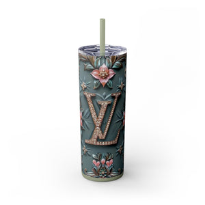 Floral 3D Stainless Steel Tumbler