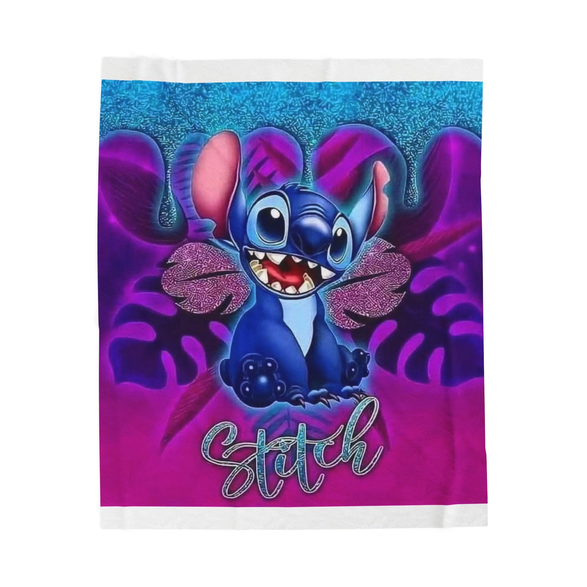 Stitch-Inspired Velveteen Plush Blanket - Cozy Home Decor, Perfect Gift for Kids & Fans, Ideal for Birthdays & Holidays, Snuggle Blanket